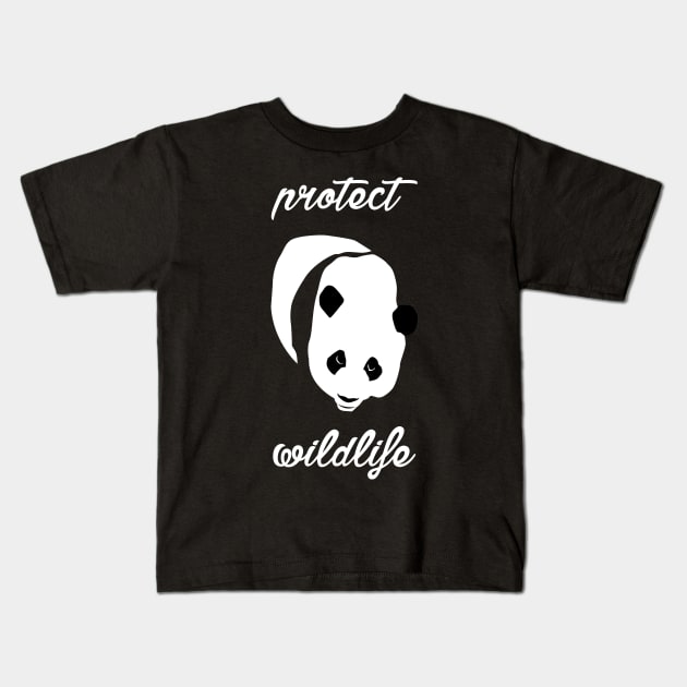 protect wildlife - panda Kids T-Shirt by Protect friends
